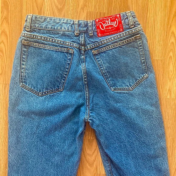 Beware Of Outlaw Imposters, Vintage Blue Mom Jeans. Women’s Size 9, Wanted Jeans - Picture 4 of 8